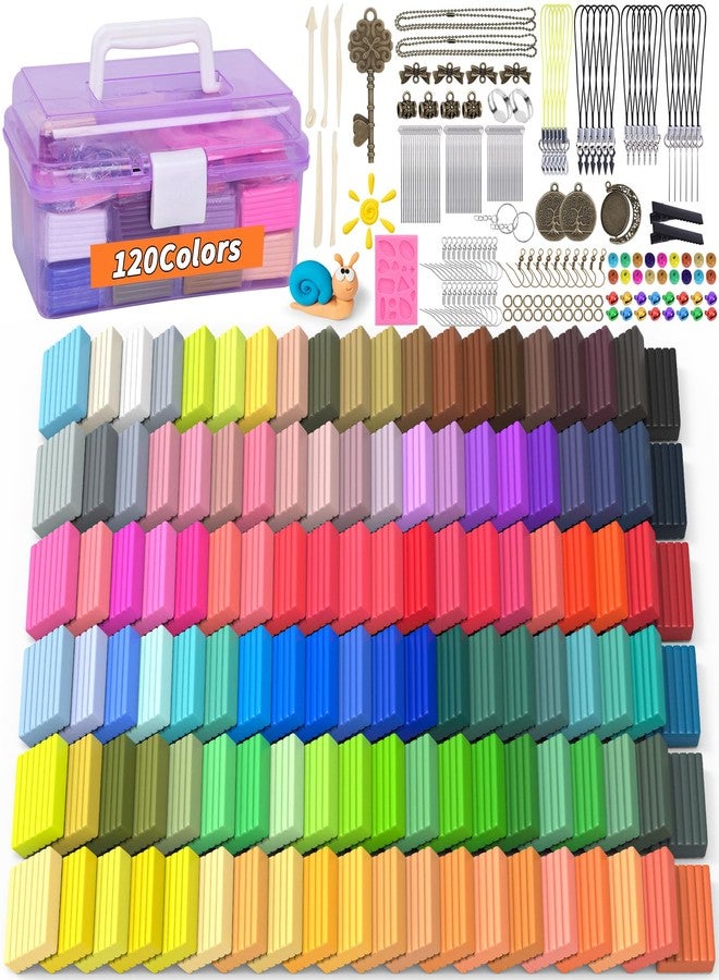 UZLU 285 Pcs Polymer Clays 120 Colors Modeling Clay DIY Starter Kit Oven Baked Model Clay Non-Sticky Molding DIY Clay with Sculpting Tool and Accessories Craft Gifts for Beginner Artists - Image 1